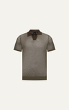 POLO NAM DỆT KIM N725-REGULAR FIT RÊU CỔ RÊU 