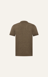  POLO NAM DỆT KIM N727-REGULAR FIT NÂU 