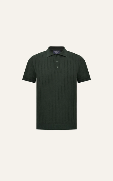  POLO NAM DỆT KIM N727-REGULAR FIT RÊU 