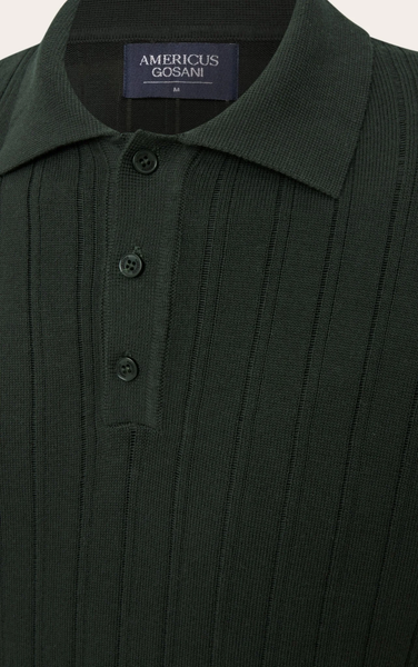  POLO NAM DỆT KIM N727-REGULAR FIT RÊU 