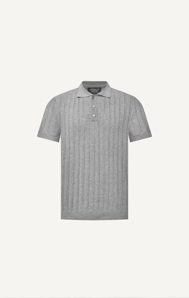  POLO NAM DỆT KIM N727-REGULAR FIT XÁM ĐẬM 