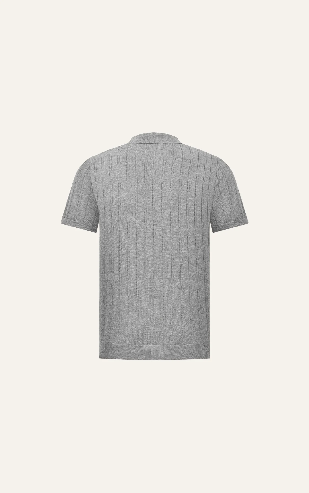  POLO NAM DỆT KIM N727-REGULAR FIT XÁM ĐẬM 