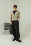  KHOÁC NAM DỆT KIM N731-REGULAR FIT KEM 