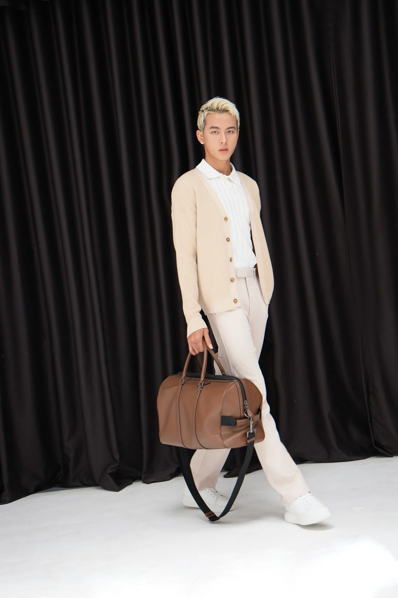  KHOÁC NAM DỆT KIM N733-REGULAR FIT NÂU 