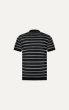 POLO NAM DỆT KIM N735-REGULAR FIT ĐEN TRẮNG 