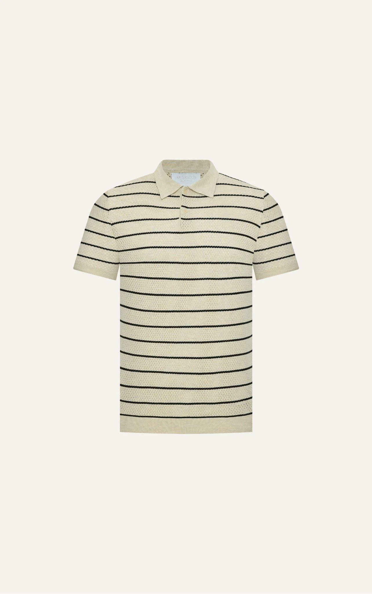 POLO NAM DỆT KIM N735-REGULAR FIT KEM ĐEN 