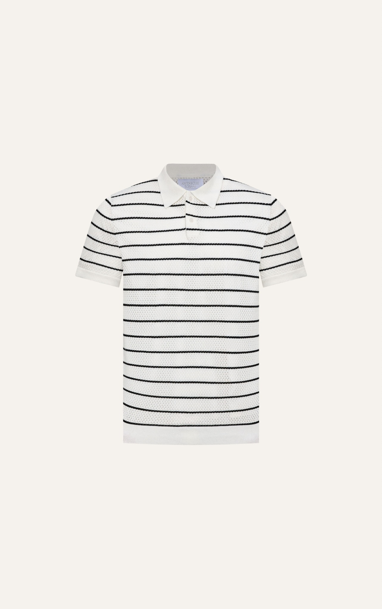  POLO NAM DỆT KIM N735-REGULAR FIT TRẮNG ĐEN 