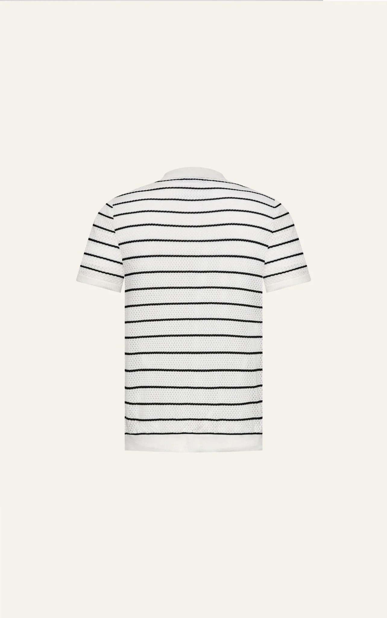  POLO NAM DỆT KIM N735-REGULAR FIT TRẮNG ĐEN 