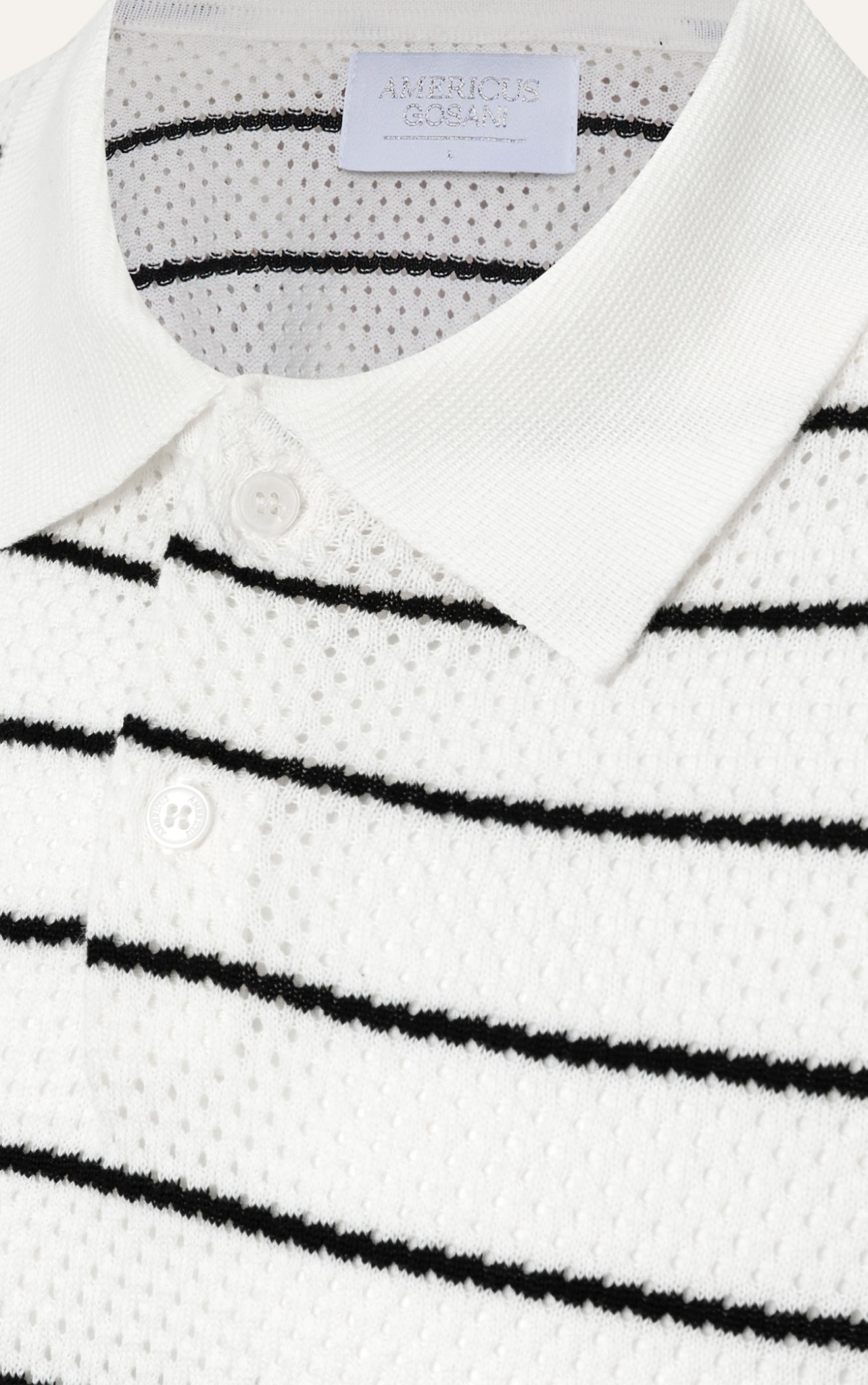  POLO NAM DỆT KIM N735-REGULAR FIT TRẮNG ĐEN 