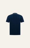  POLO NAM DỆT KIM N737-REGULAR FIT XANH ĐEN CỔ VIỀN TRẮNG 