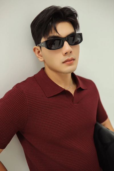  POLO NAM DỆT KIM N739-REGULAR FIT ĐỎ ĐÔ 