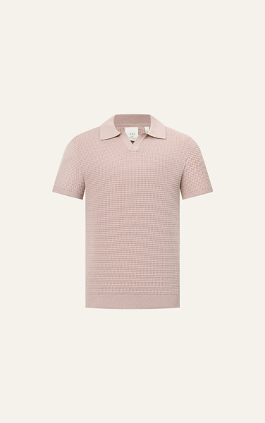  POLO NAM DỆT KIM N739-REGULAR FIT HỒNG 