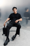  POLO NAM DỆT KIM N741-REGULAR FIT ĐEN 