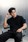 POLO NAM DỆT KIM N741-REGULAR FIT ĐEN 