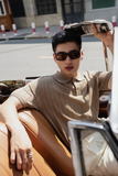  POLO NAM DỆT KIM N741-REGULAR FIT NÂU 