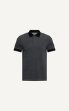  POLO NAM PP005-REGULAR FIT XÁM CỔ ĐEN 