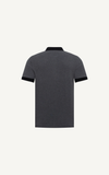  POLO NAM PP005-REGULAR FIT XÁM CỔ ĐEN 