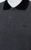  POLO NAM PP005-REGULAR FIT XÁM CỔ ĐEN 
