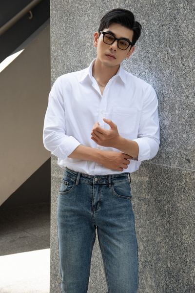  SOMI NAM P012-REGULAR FIT, VẢI FOUR TRẮNG 