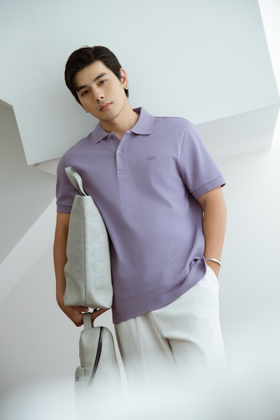  POLO NAM FORM RỘNG PP001-TÍM 