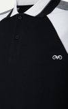  POLO NAM PP003-REGULAR FIT ĐEN VAI XÁM 