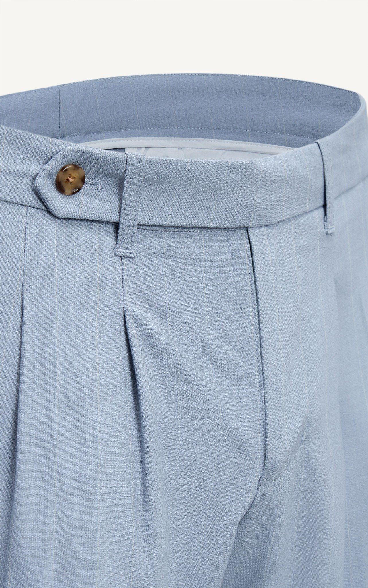  QUẦN TÂY NAM P003-SLIM FIT XANH DƯƠNG CHỈ TRẮNG 