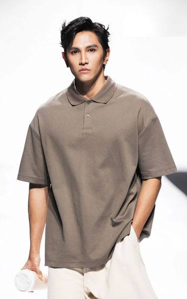  POLO NAM FORM RỘNG S001-RÊU OLIU BR 