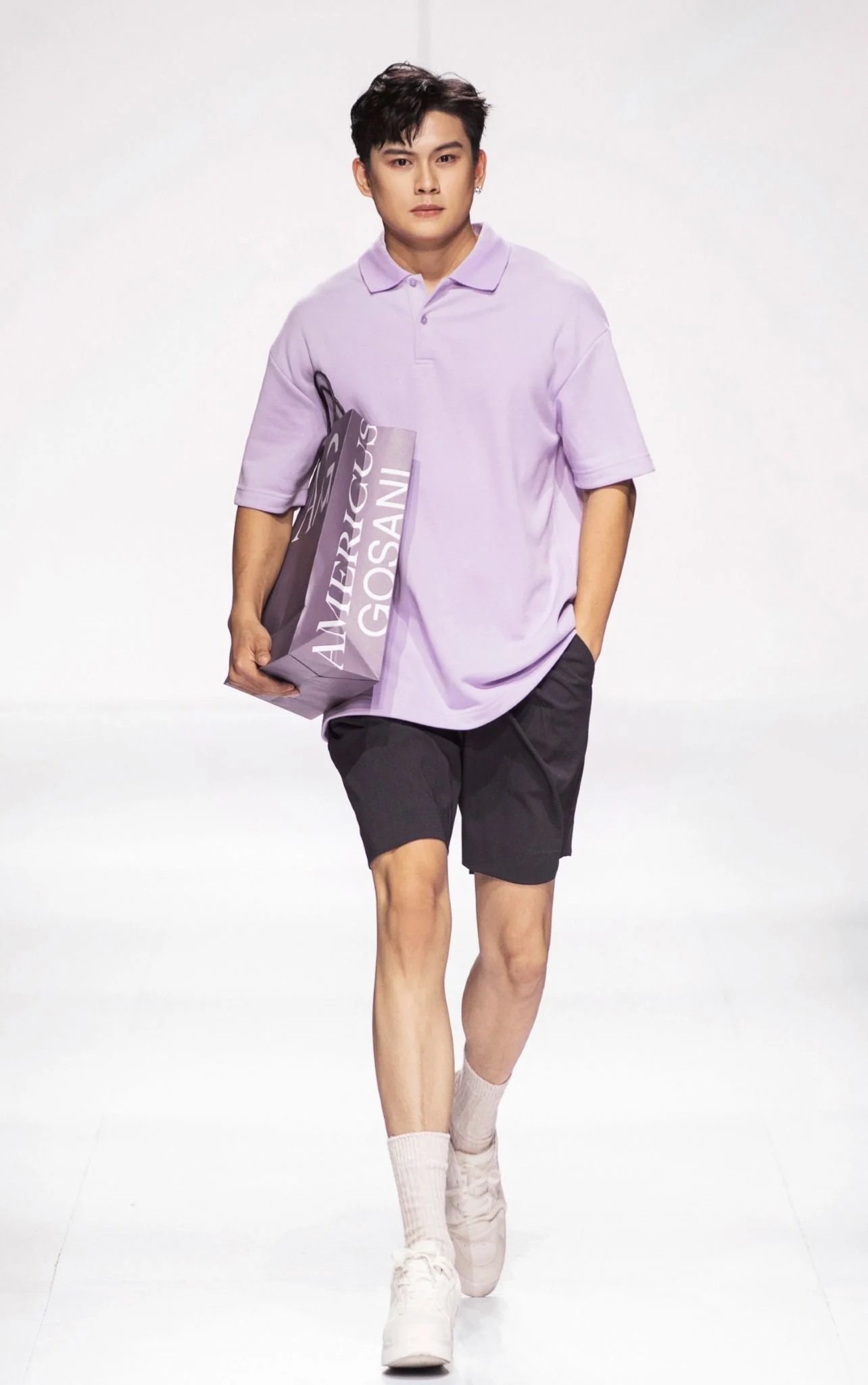  POLO NAM FORM RỘNG S002-TÍM PP 