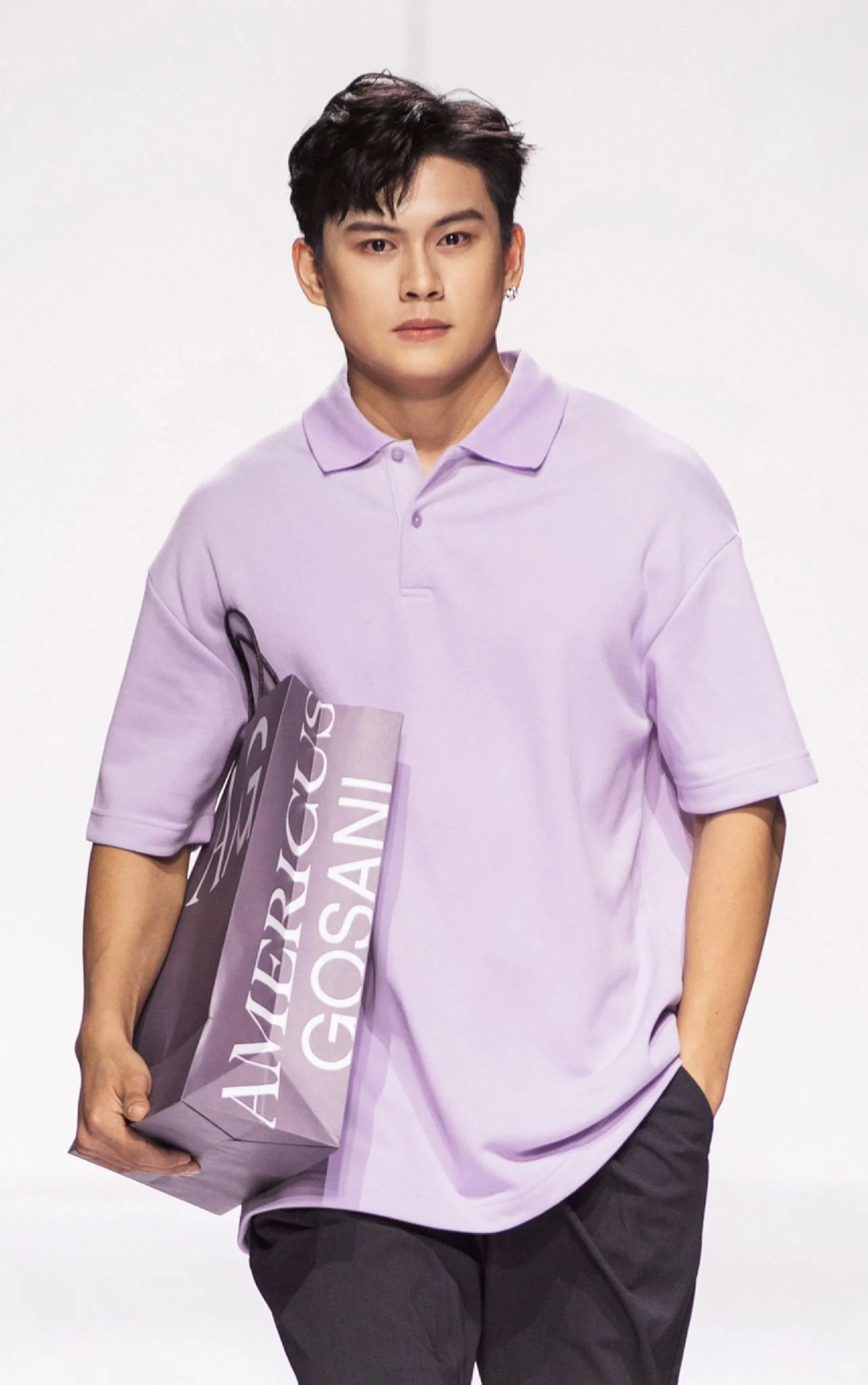  POLO NAM FORM RỘNG S002-TÍM PP 