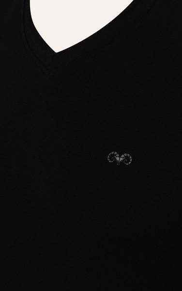  ÁO THUN NAM T077 CỔ TIM-ĐEN 