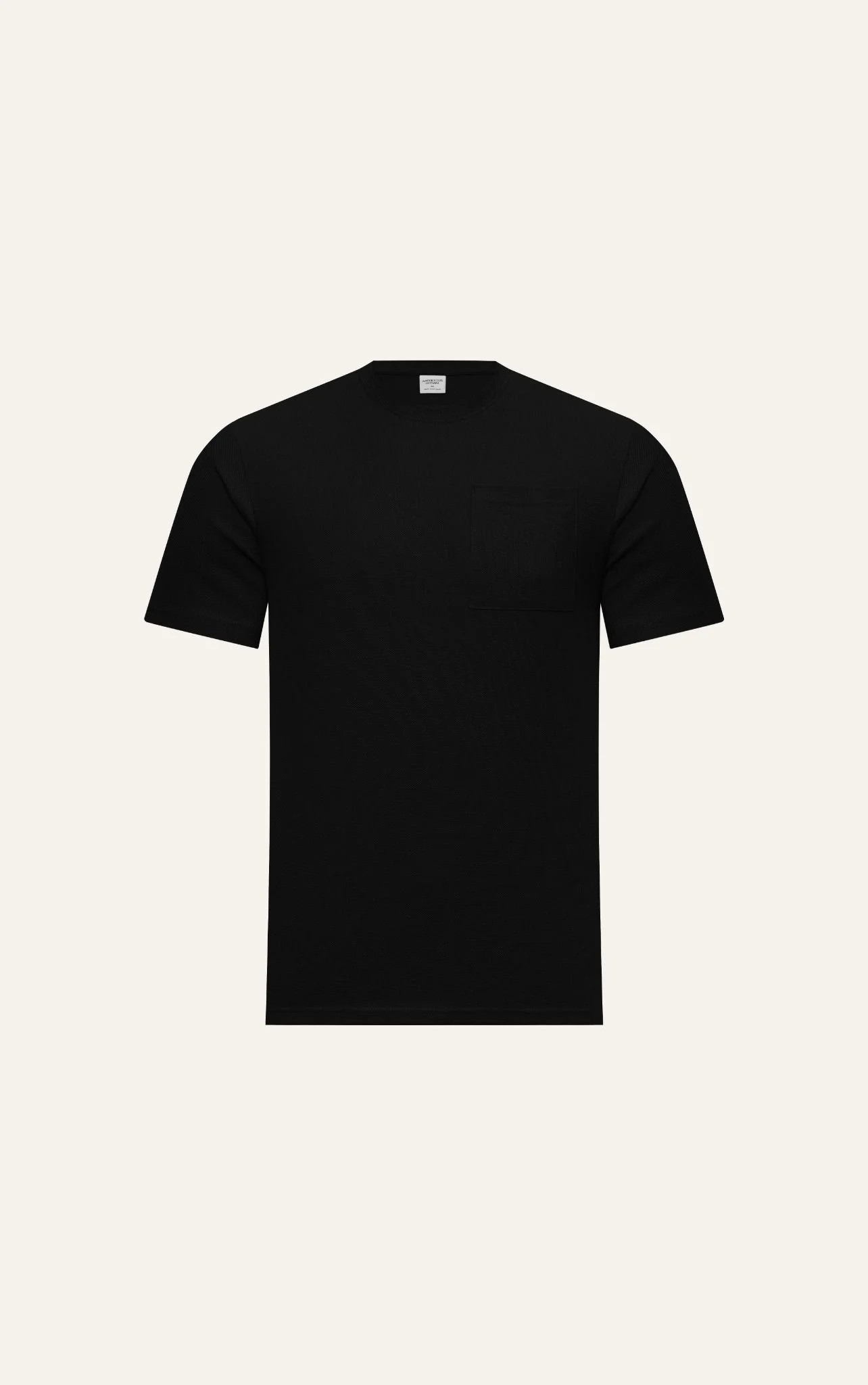  ÁO THUN NAM T663-REGULAR FIT ĐEN CÓ TÚI 