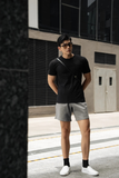 ÁO THUN NAM T663-REGULAR FIT ĐEN CÓ TÚI 