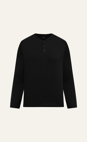  ÁO THUN NAM T674-TAY DÀI REGULAR FIT ĐEN 