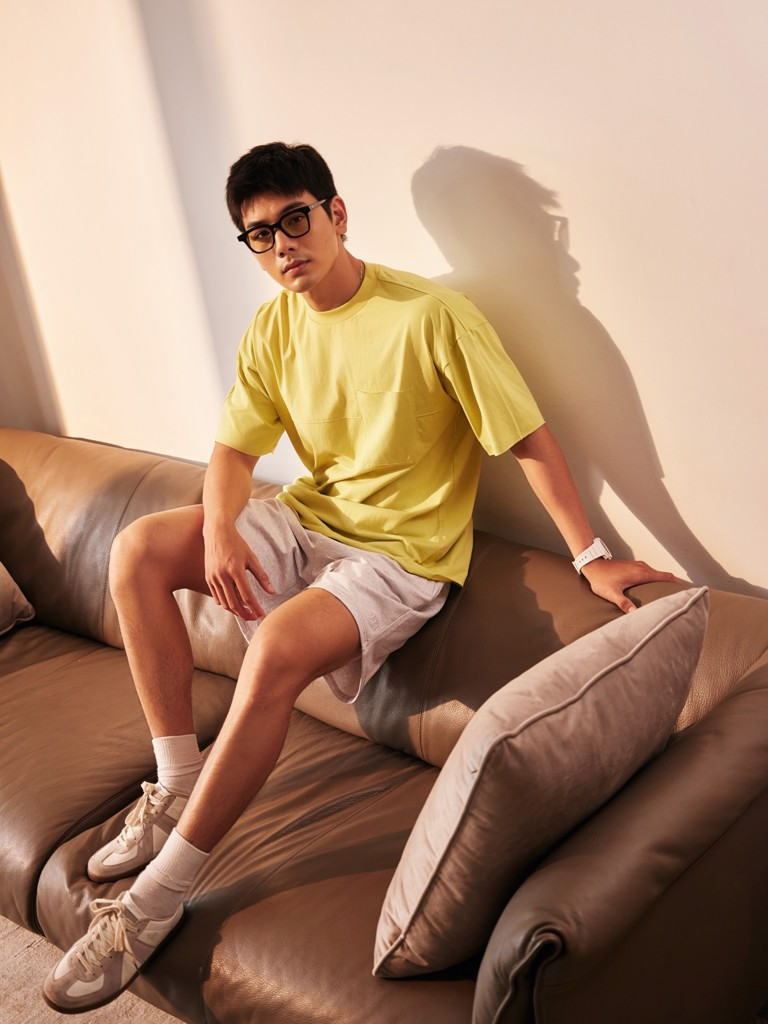  ÁO THUN NAM T681-XANH BƠ 