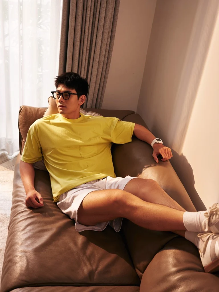  ÁO THUN NAM T681-XANH BƠ 