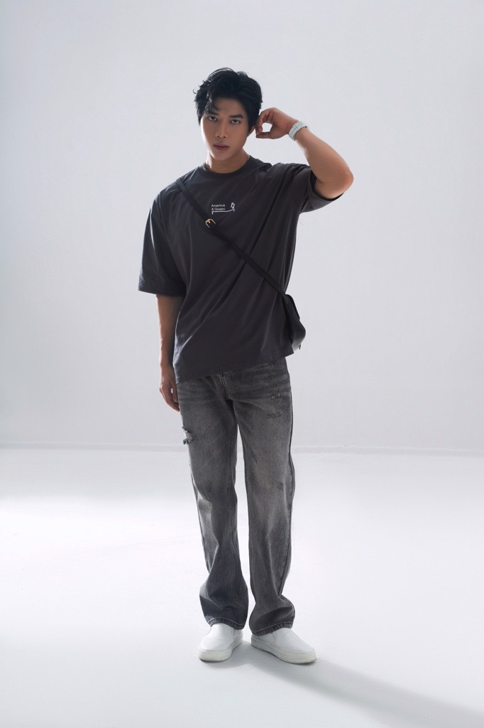  ÁO THUN NAM T689-XÁM CHÌ 