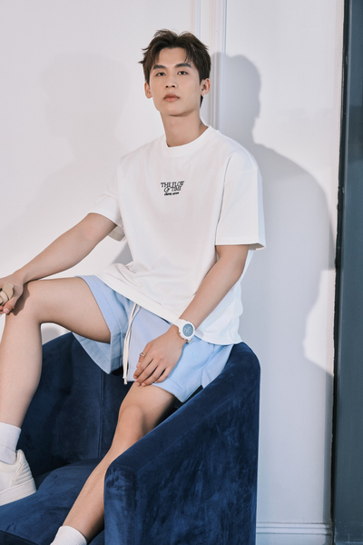  ÁO THUN NAM T722-LOOSE FIT TRẮNG 