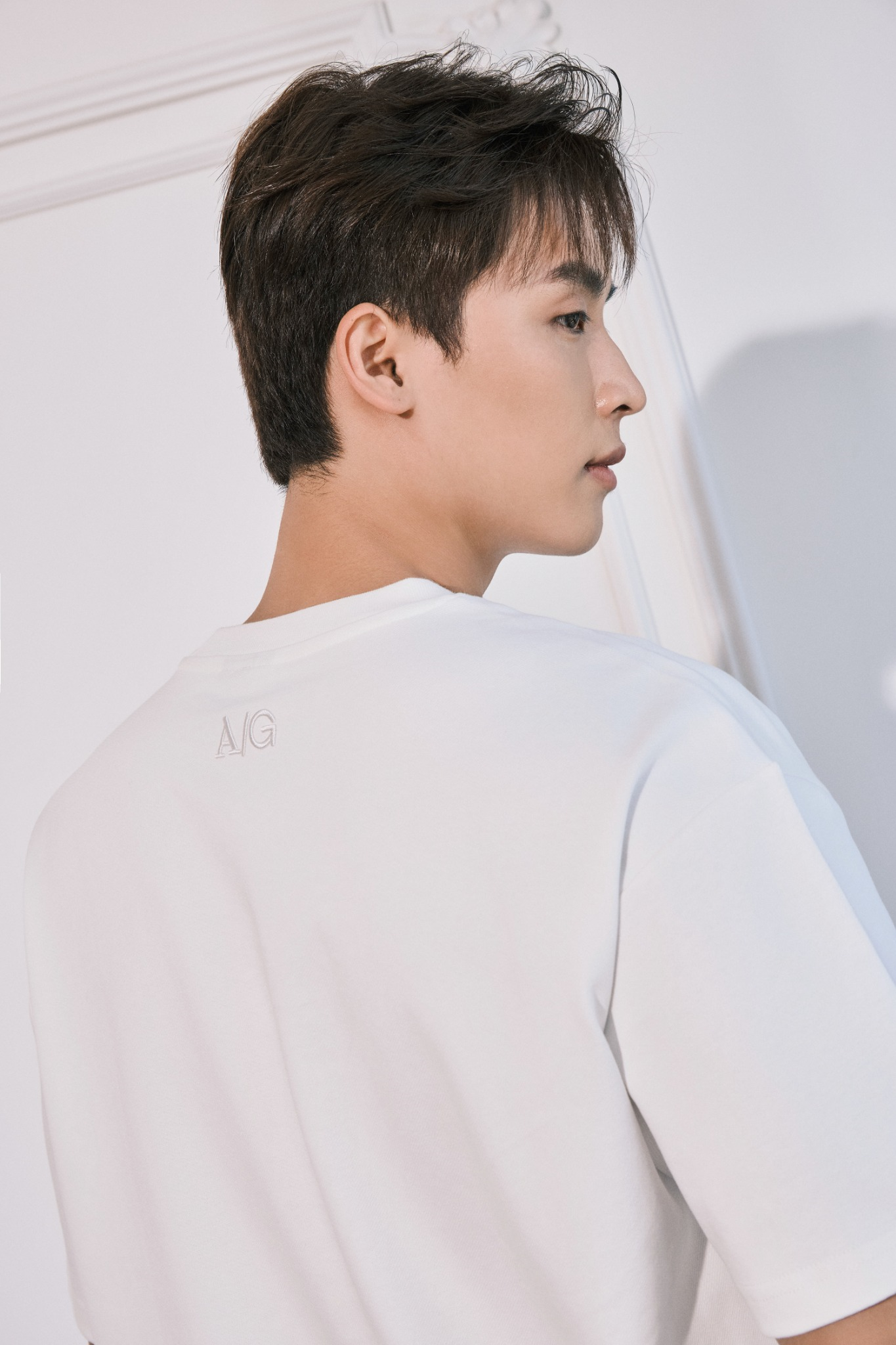  ÁO THUN NAM T722-LOOSE FIT TRẮNG 