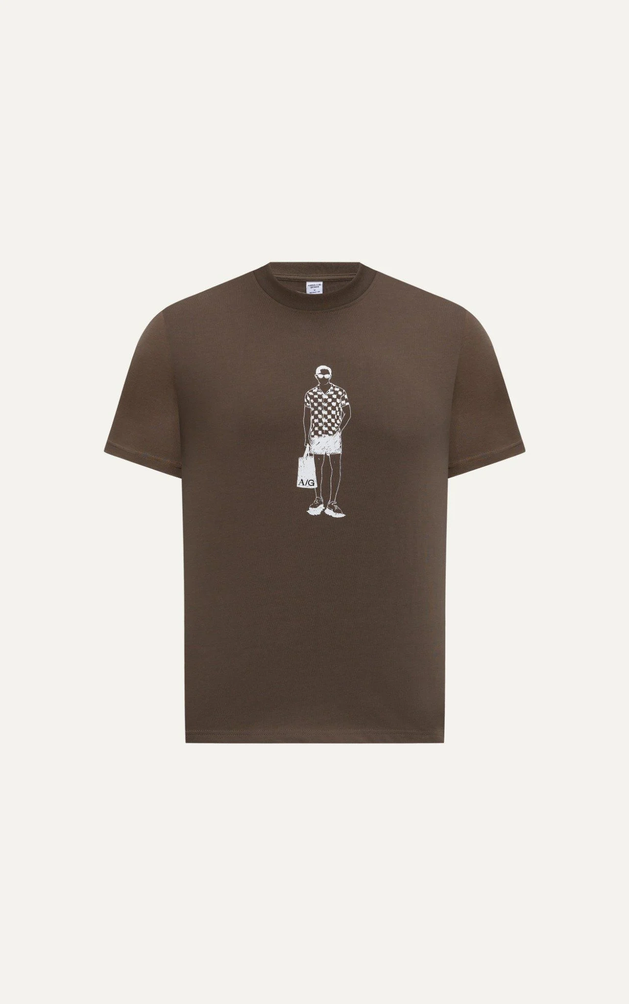  ÁO THUN NAM T724-NÂU 