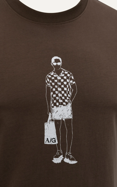  ÁO THUN NAM T724-NÂU 