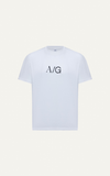  ÁO THUN NAM T738-LOOSE FIT TRẮNG IN AG 