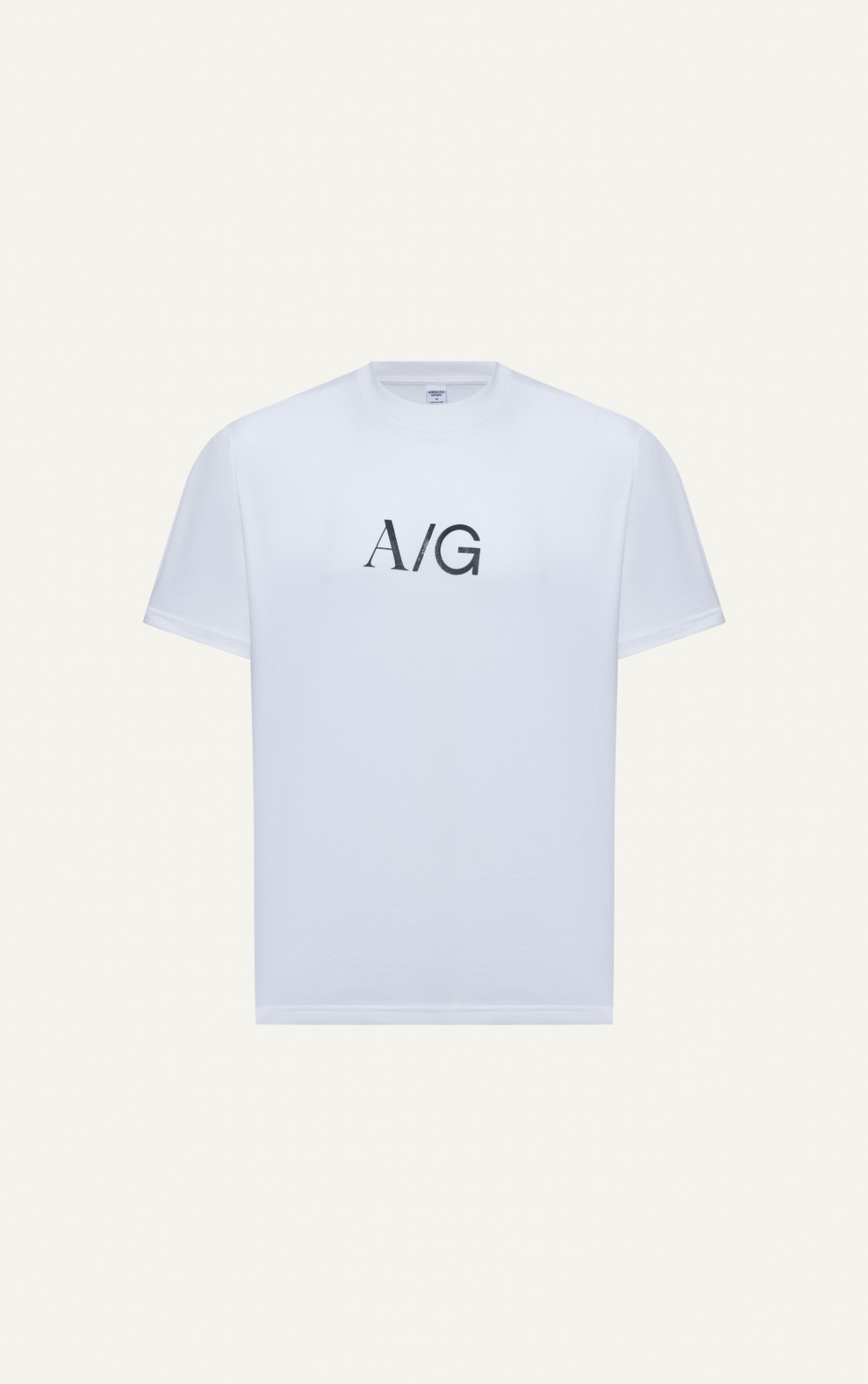  ÁO THUN NAM T738-LOOSE FIT TRẮNG IN AG 