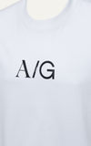  ÁO THUN NAM T738-LOOSE FIT TRẮNG IN AG 