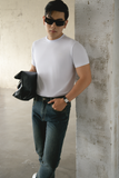  ÁO THUN NAM T740-REGULAR FIT FIT TRẮNG 