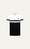  POLO NAM T8060-SLIM FIT TRẮNG PHỐI ĐEN 
