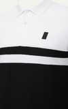  POLO NAM T8060-SLIM FIT TRẮNG PHỐI ĐEN 