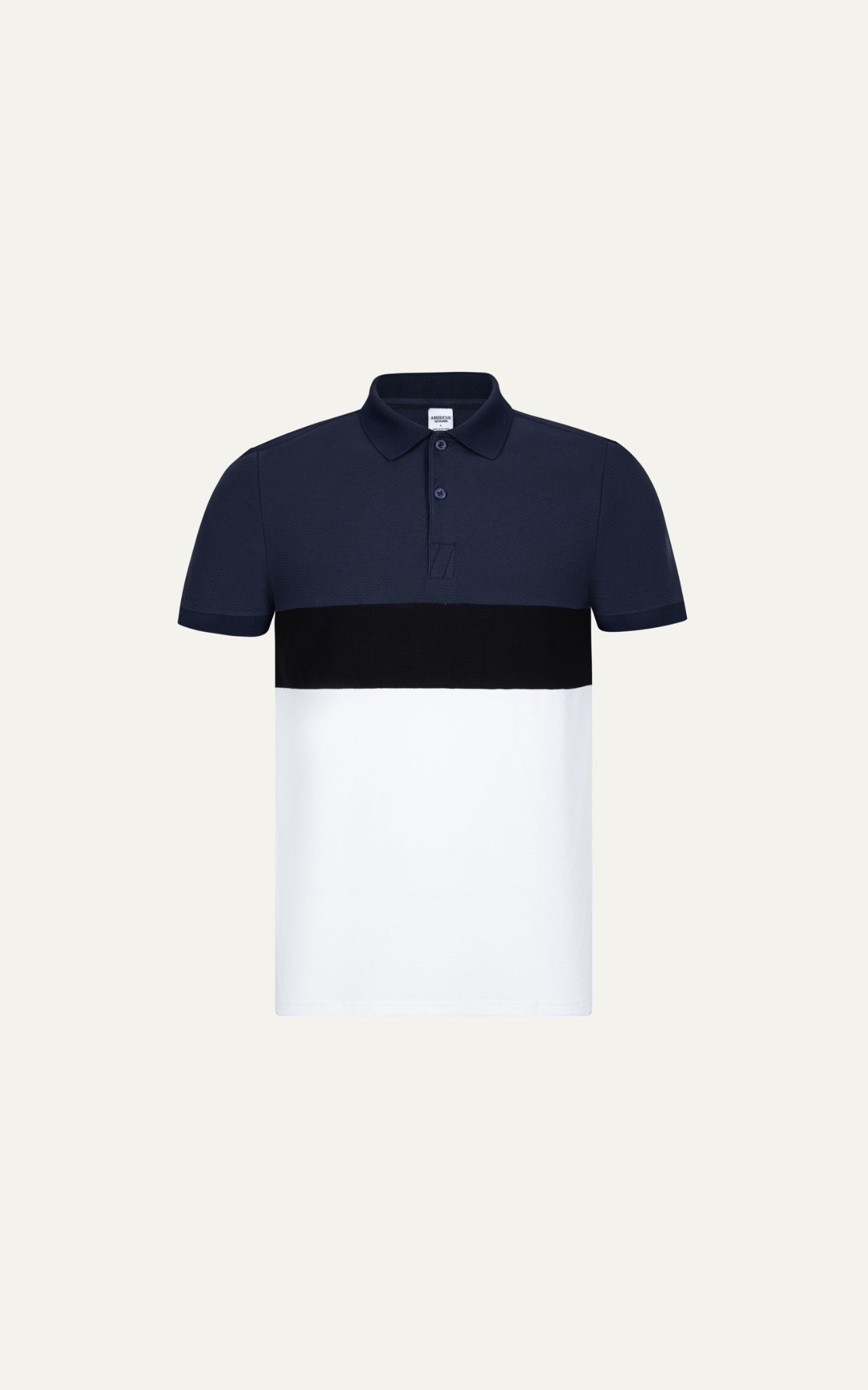  POLO NAM T8067-SLIM FIT XANH ĐEN F TRẮNG 