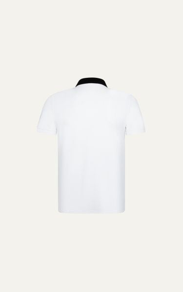  POLO NAM T8068-SLIM FIT TRẮNG F ĐEN 