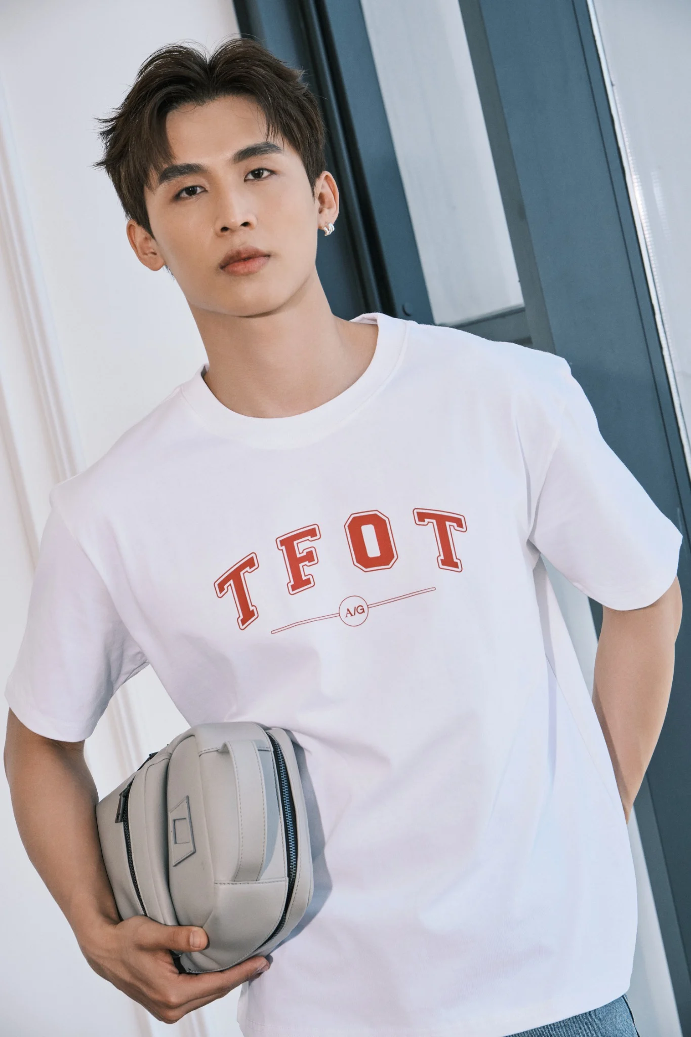  ÁO THUN NAM TL06-LOOSE FIT TRẮNG 