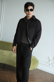  KHOÁC NAM TL08-REGULAR FIT XÁM ĐEN 